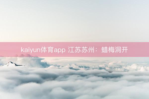 kaiyun体育app 江苏苏州：蜡梅洞开